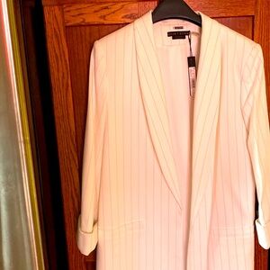 Alice and Olivia NWT Long pinstripe blazer